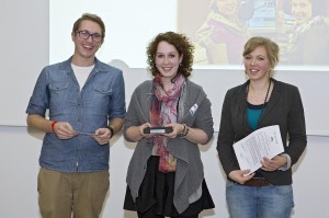Preisträger Robin Rottmann, Nina Reuland und Merle Hömberg (v.l.n.r) - Foto: LfM
